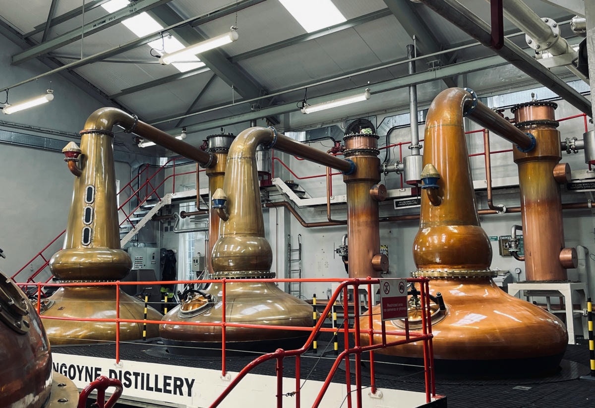 Glengoyne的三座蒸餾器