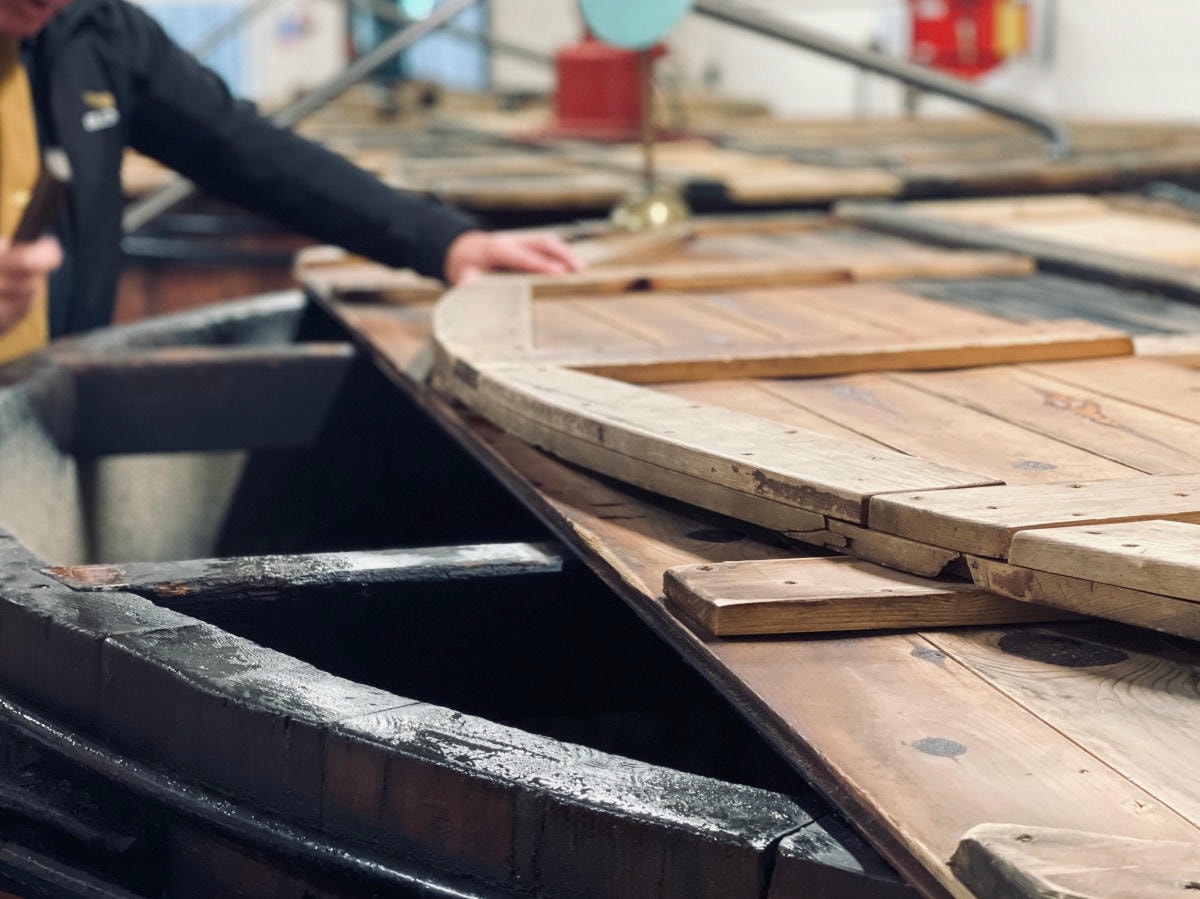 Glengoyne的木製發酵槽