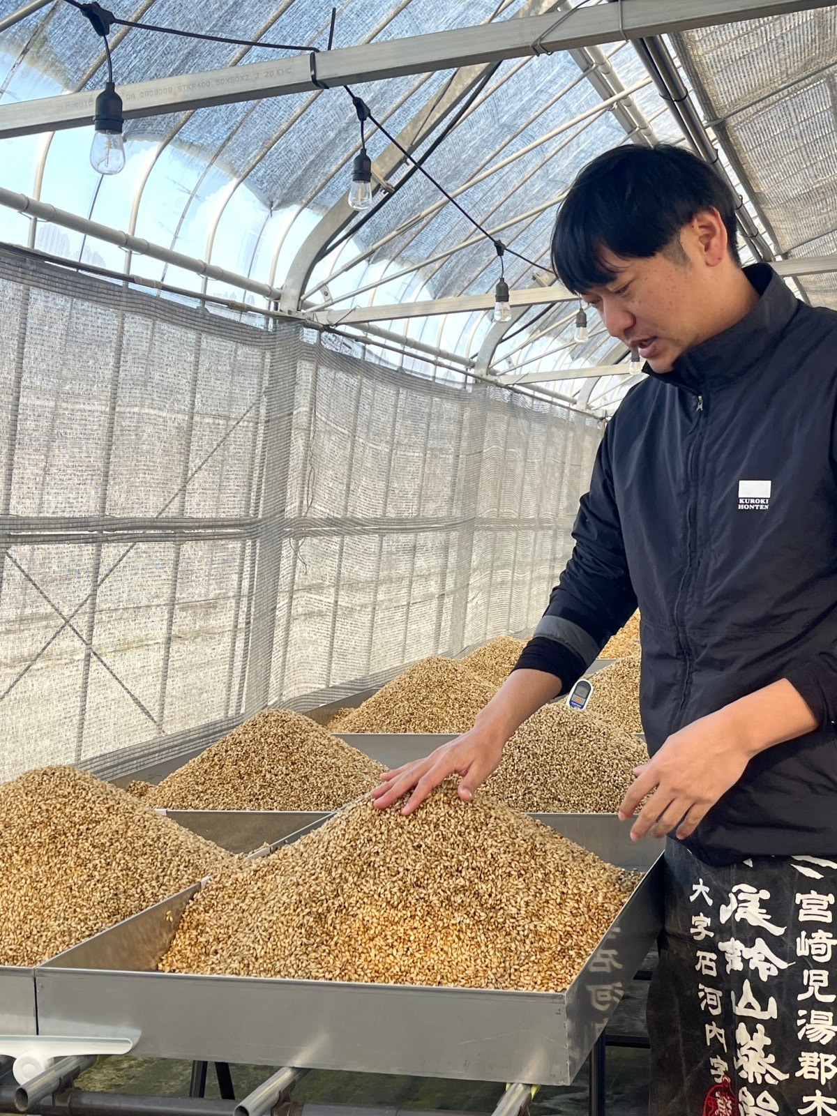 現任社長黑木信作先生與他發明的Box Malting
